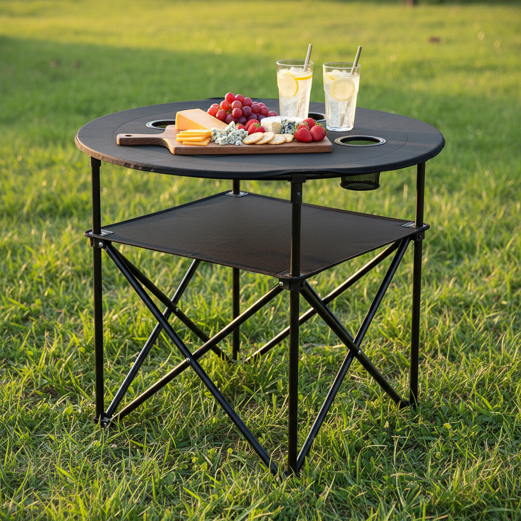 Opvouwbare Picknicktafel met Opbergplank