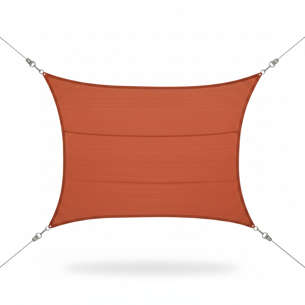 Perel Zonnezeil 4 x 3 meter terracota